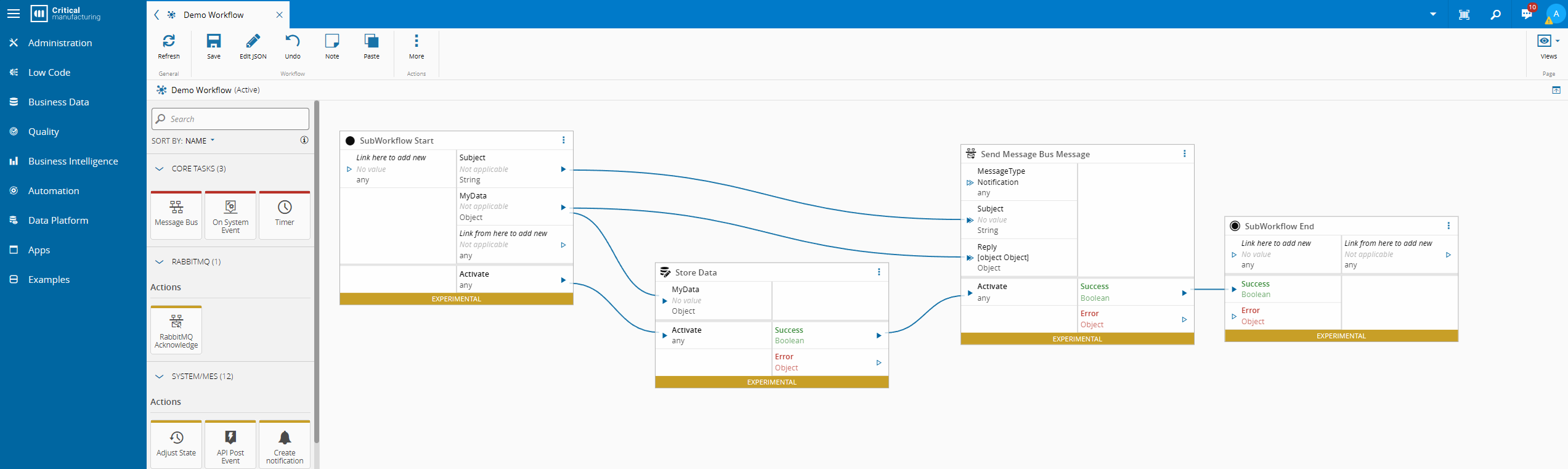 Standalone Workflow example