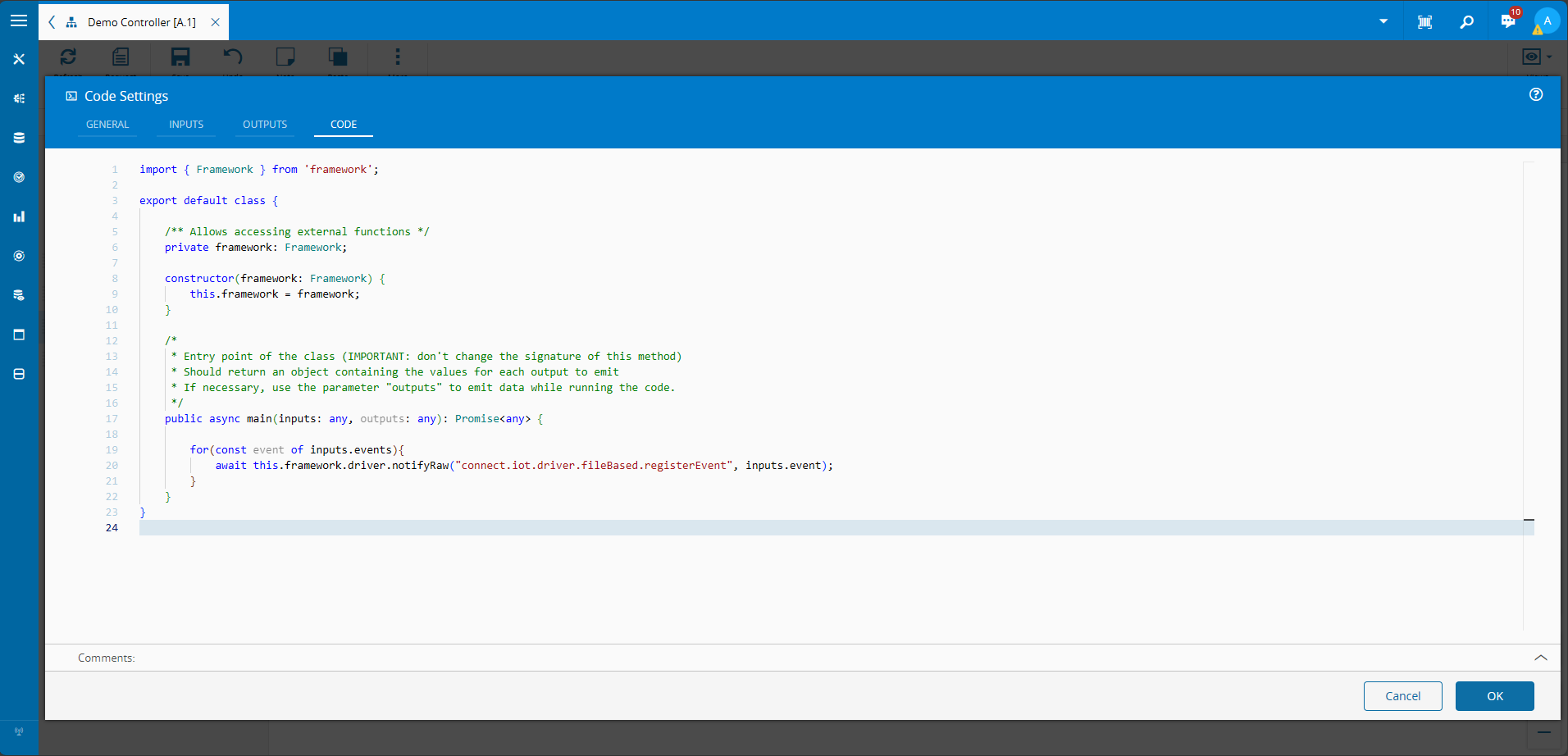 Code Custom Event Loop