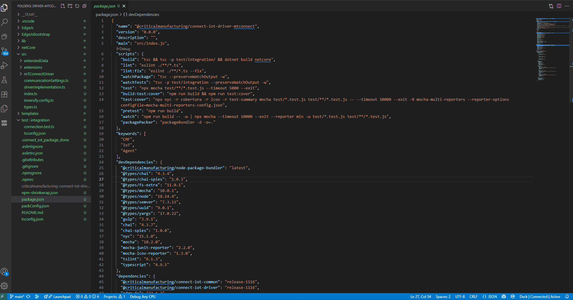 Driver Package json