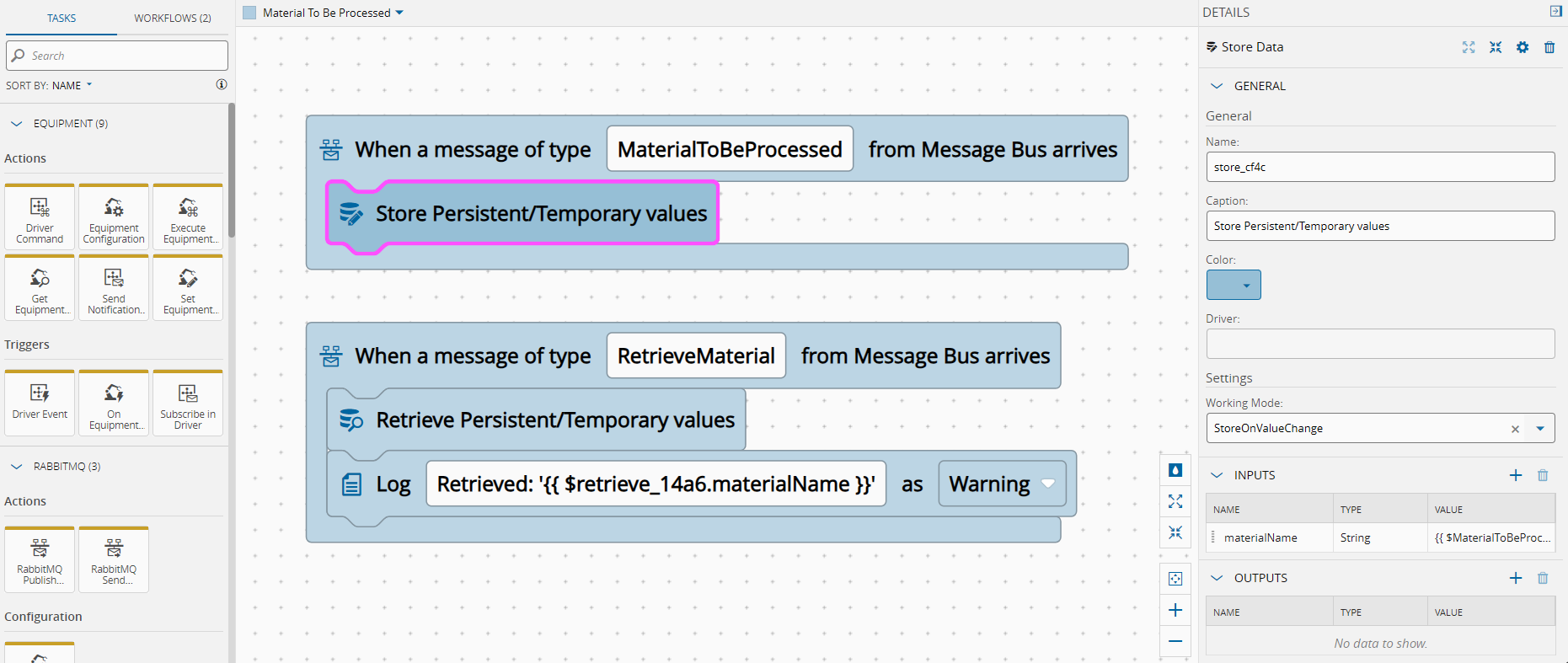 Store Temporary Workflow
